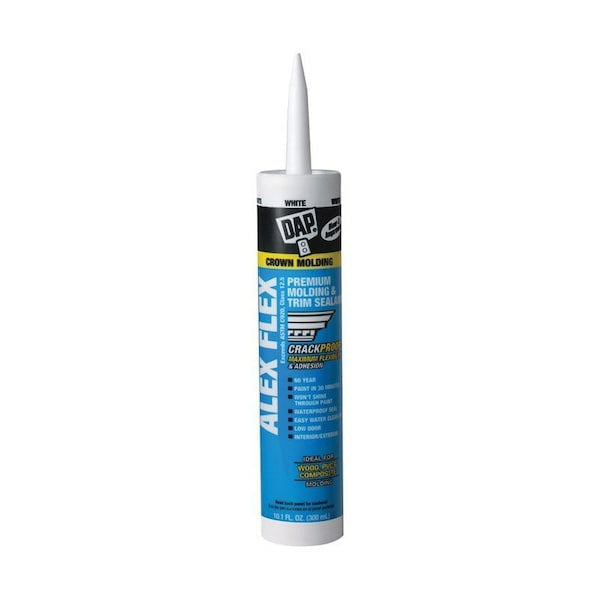 Dab Alex Flex Latex Glue for Interior Finishes and Insulation, White, 10.1 oz