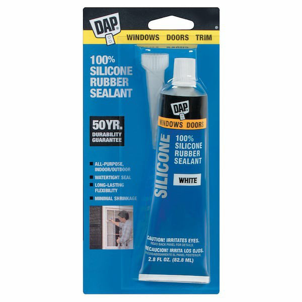 Dab Glue Premium Silicone Multi-Purpose Sealant, White, 2.8 oz