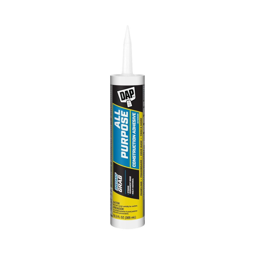 Dab Construction Adhesive, 10.3 oz, Latex, White