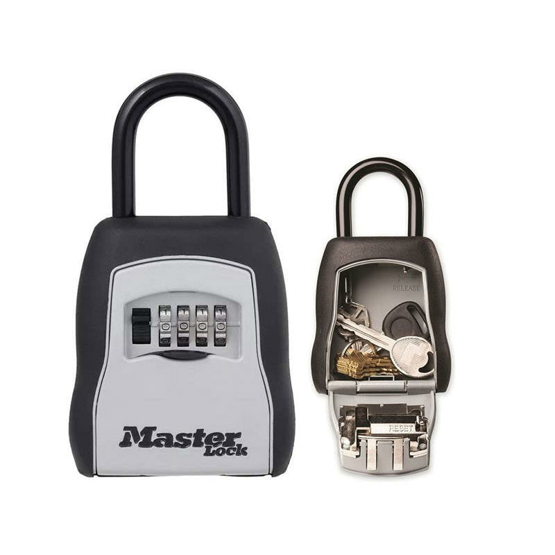 Master Lock Portable Key Safe 4 Digit Combination, Silver/Black