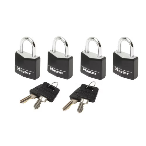 Master Lock Aluminium Black 20mm Padlock 3-Pin  2 Pc