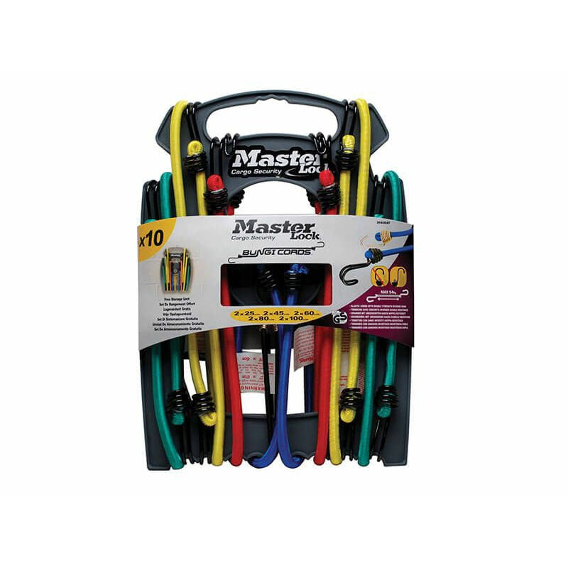 حبل سلكي مزدوج بخطافات من ماستر لوك ، 10 قطع، متعدد الألوان