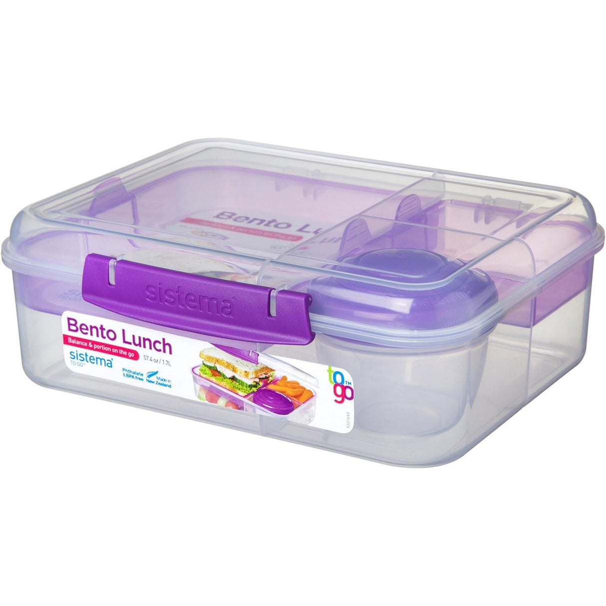 Bento Box To Go Lunch Box with Fruit Pot 55.7 oz.