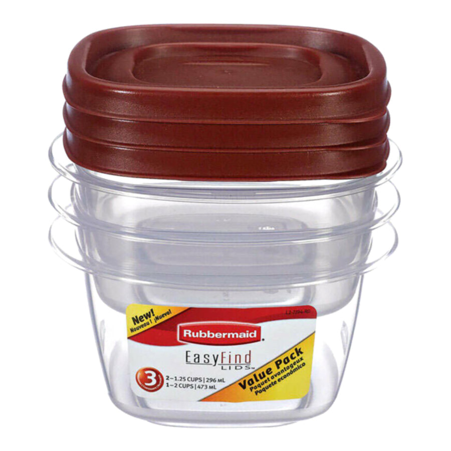 Food Storage Containers with Easy-Find Lids Racer Red 6-Pc. Set