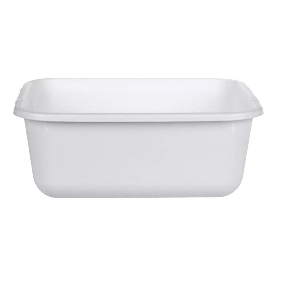 Dish Pan Rectangular White Plastic 11-1/2 Qt.
