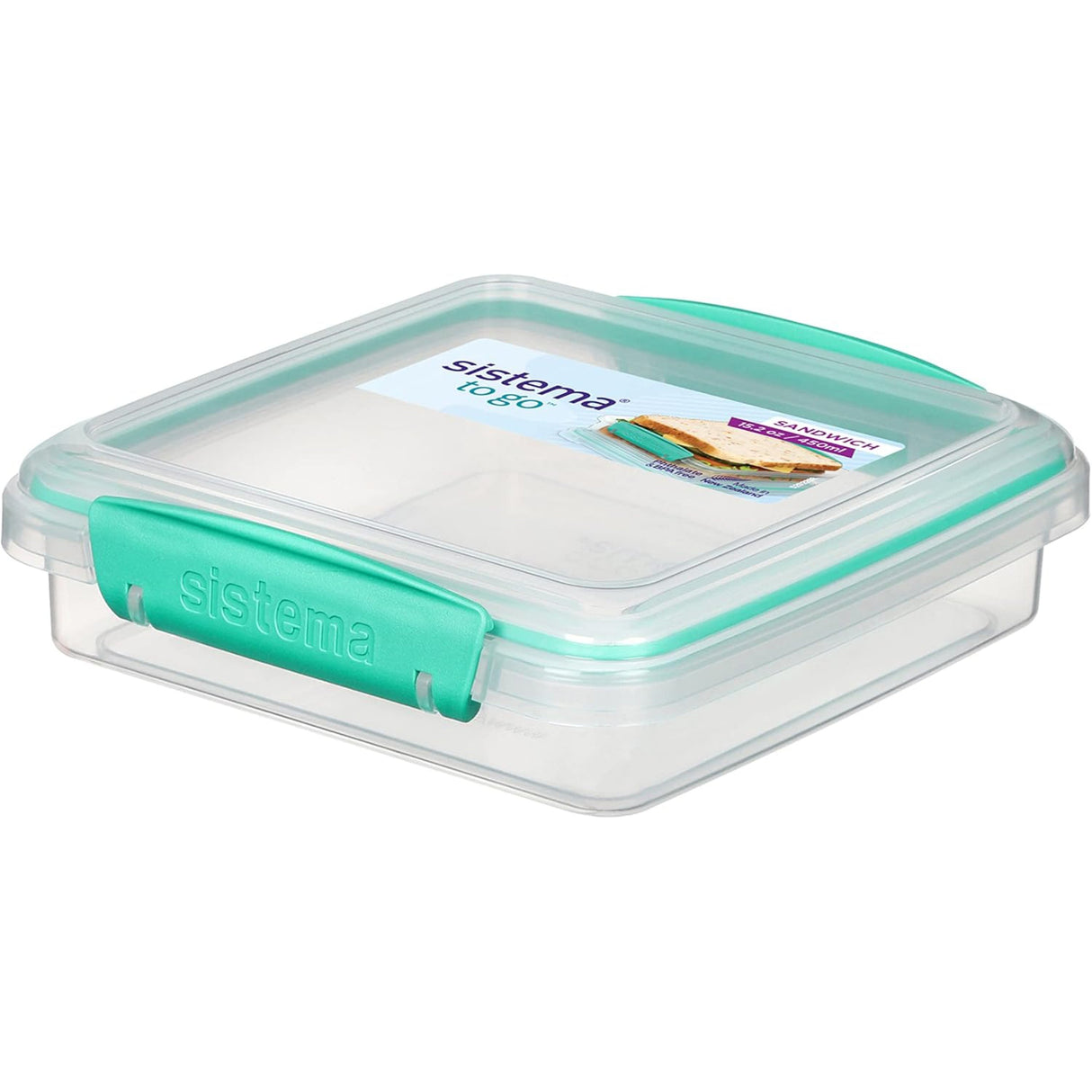 Sandwich Box To Go Food Storage Container 15.2 oz.