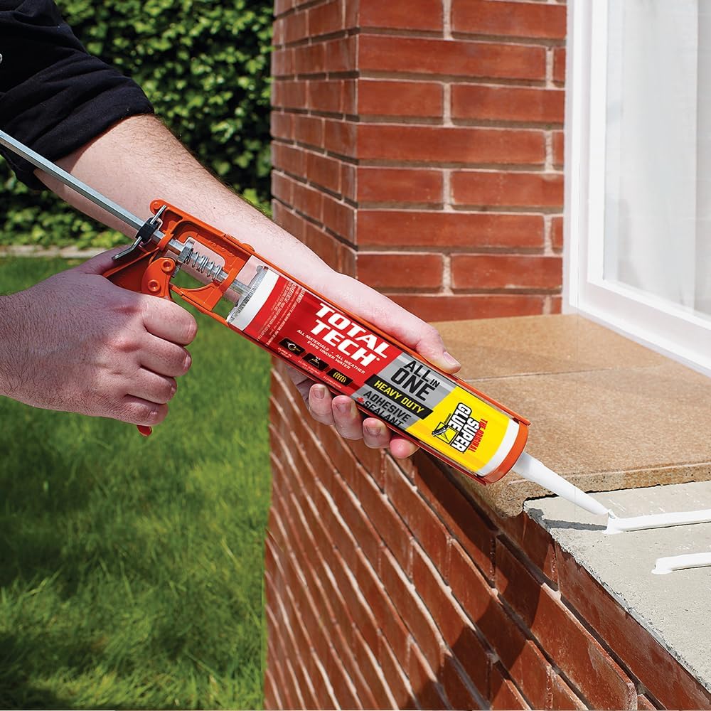 Super Glue Total Tech Sealant and Sealant, White, 9.8 oz