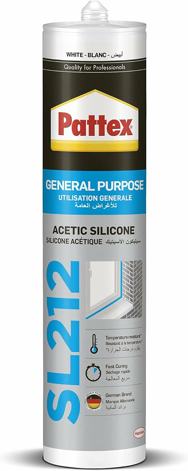 Henkel Pattex Acetic Silicone GP SL212  Black