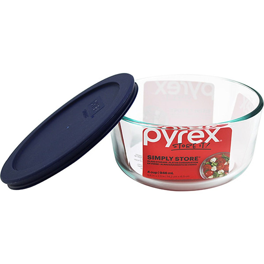Pyrex Storage Plus Bowl Navy Cover 4Cup