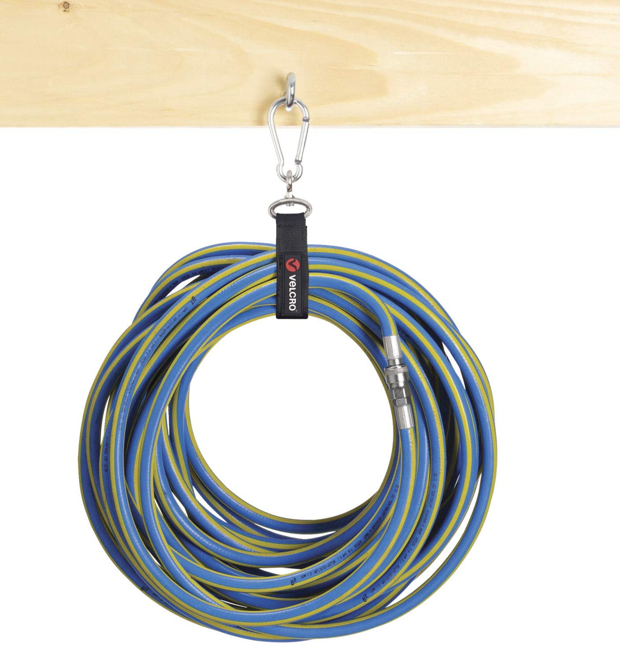 حزام فيلكرو متوسط الحجم سهل التعليق، 24 بوصة × 1 بوصة، أسود