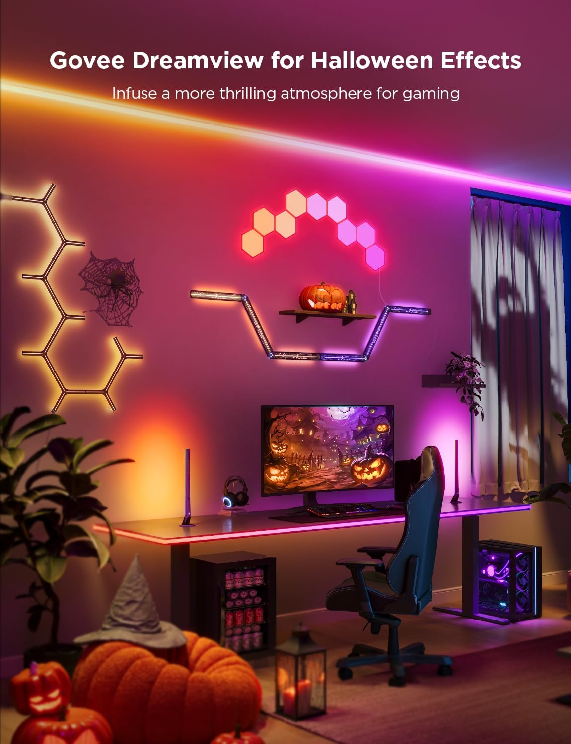 Govee RGBIC LED Neon Rope Light for desks 3m.