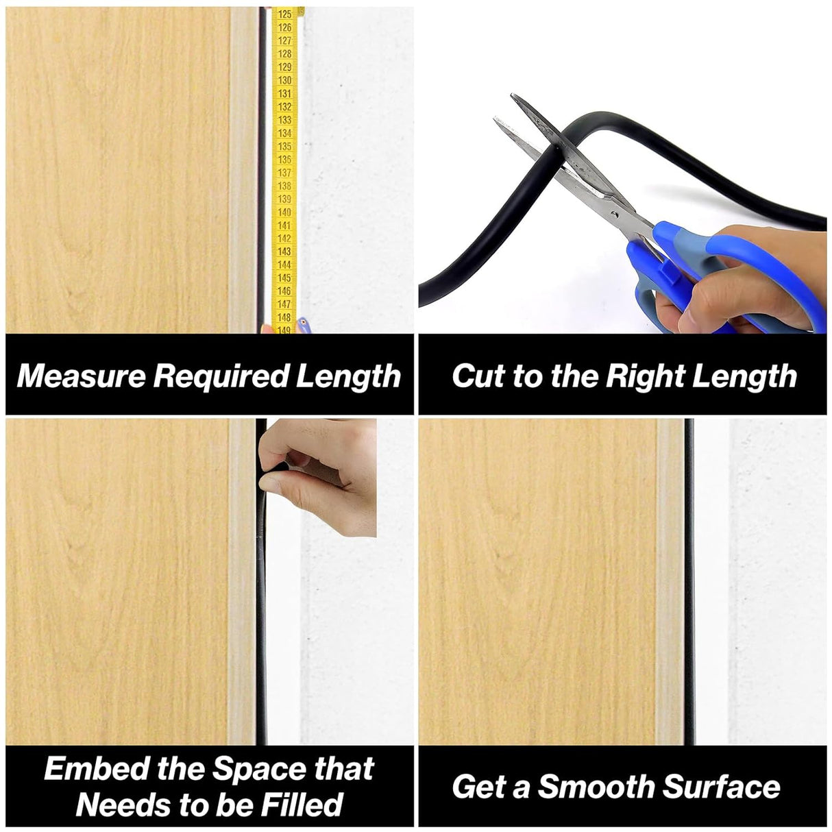 3/8x5/16 BLK Foam Tape