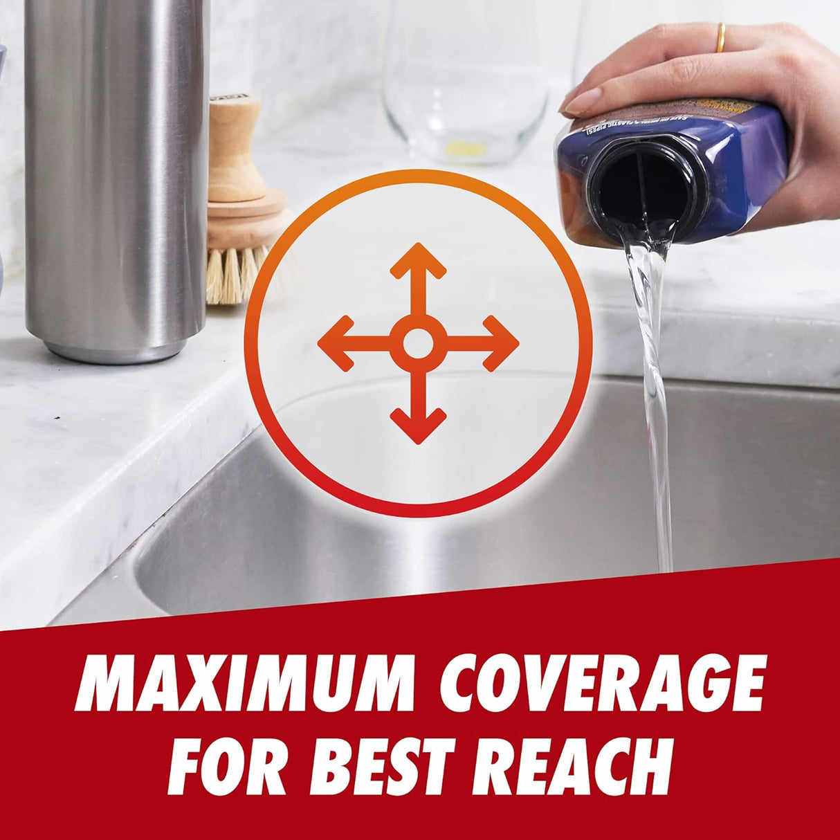 منظف درانو رغوة مزيلة للانسداد ثنائي القوة، 17 أونصة