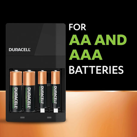 Duracell 4 Hour AA & AAA Battery Charger - Black