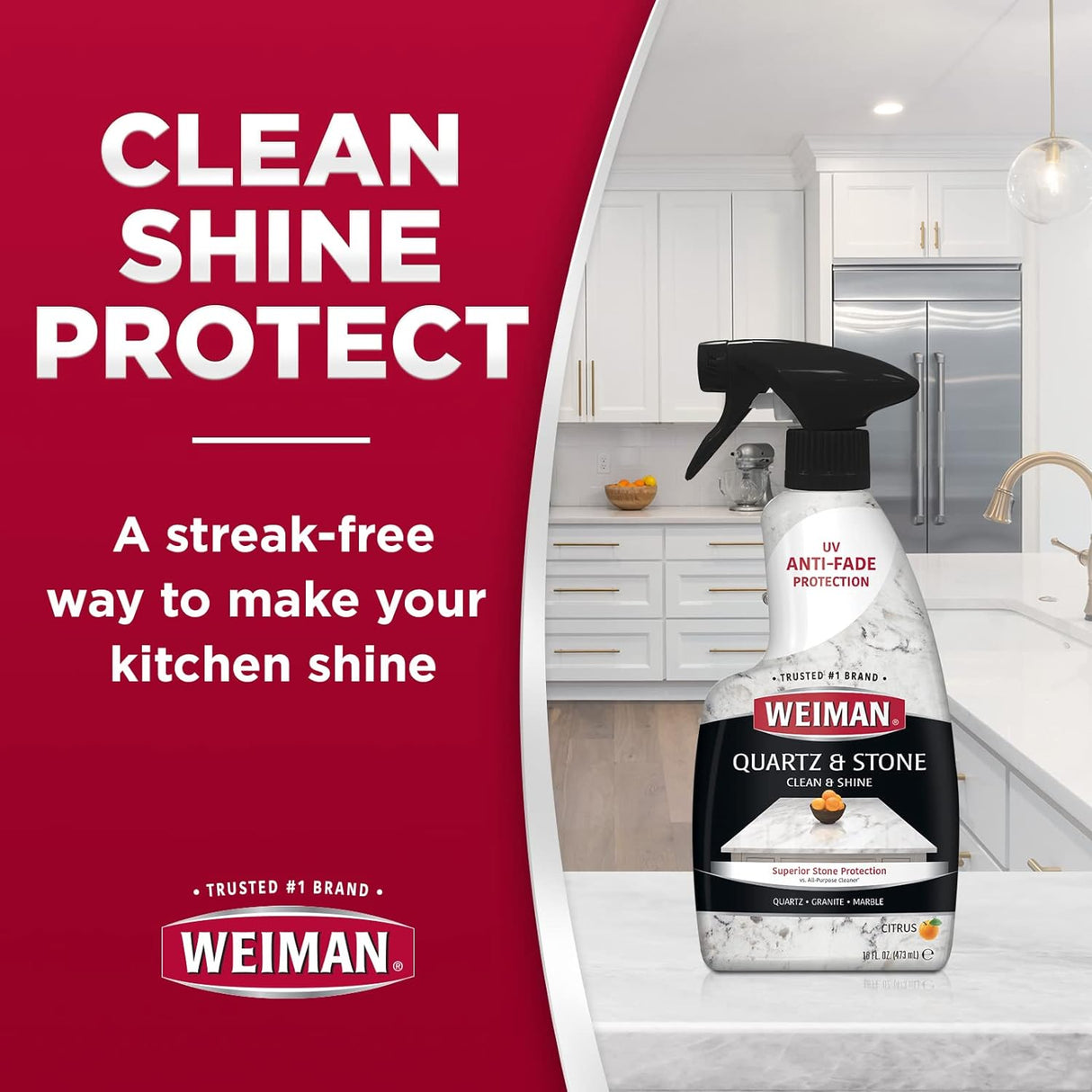 بخاخ ويمان كوارتز منظف وملمع الاسطح، 16 أوقية