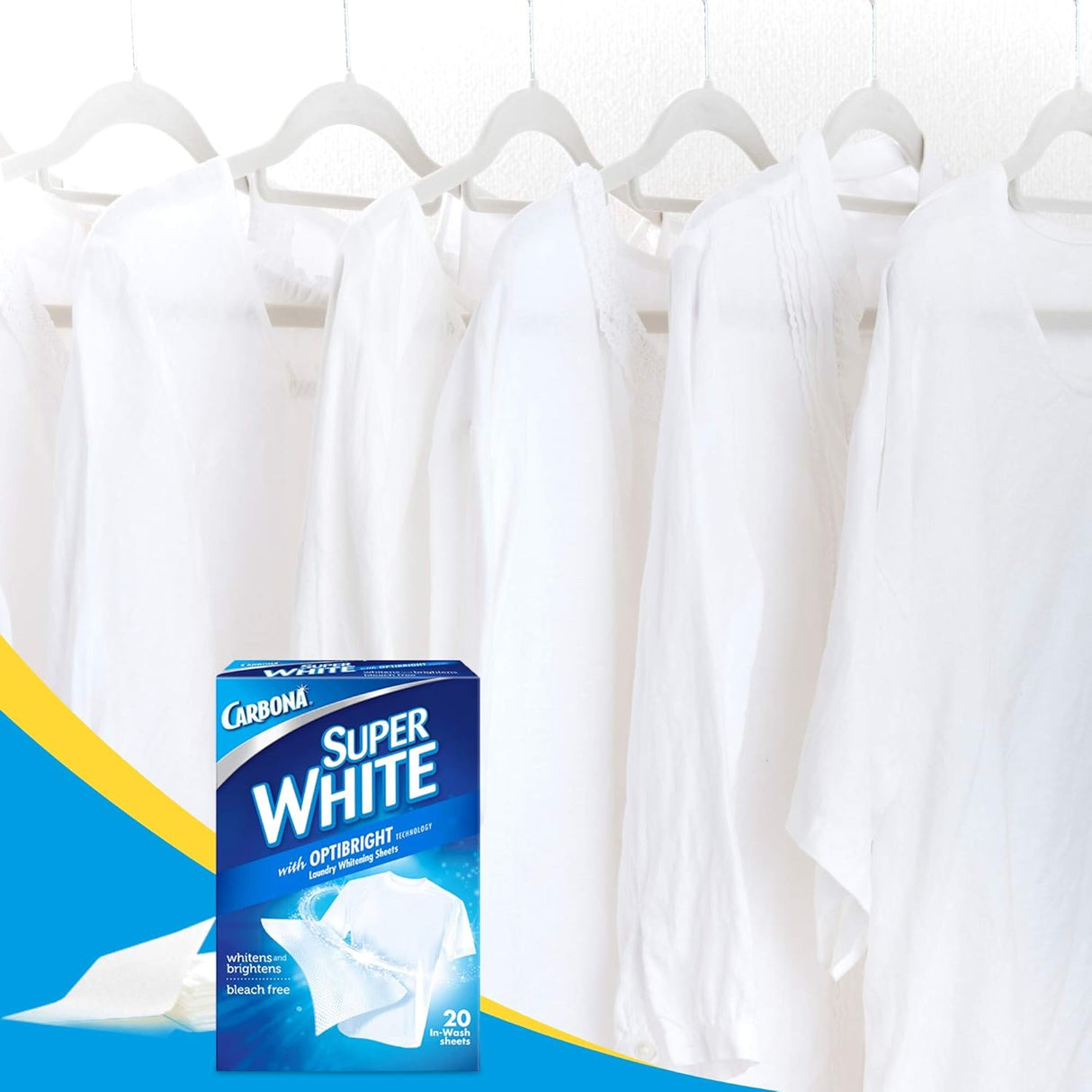 اوراق كاربونا سوبر وايت تقنية اوبتيبرايت الخالية من المبيضات، 20 قطعة