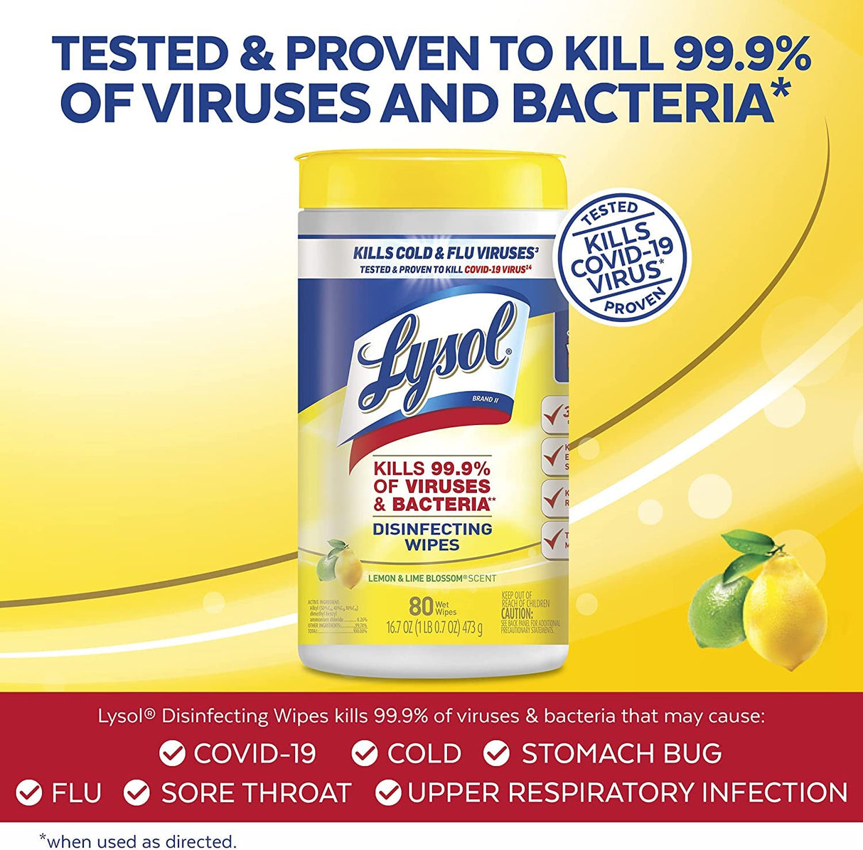 80CT Lysol Wipes
