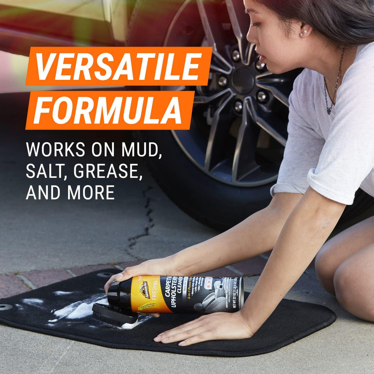 Armor All Power Foam 3-in-1 Fresh FX New Car Scent Carpet and Upholstery Cleaner Spray - 623g