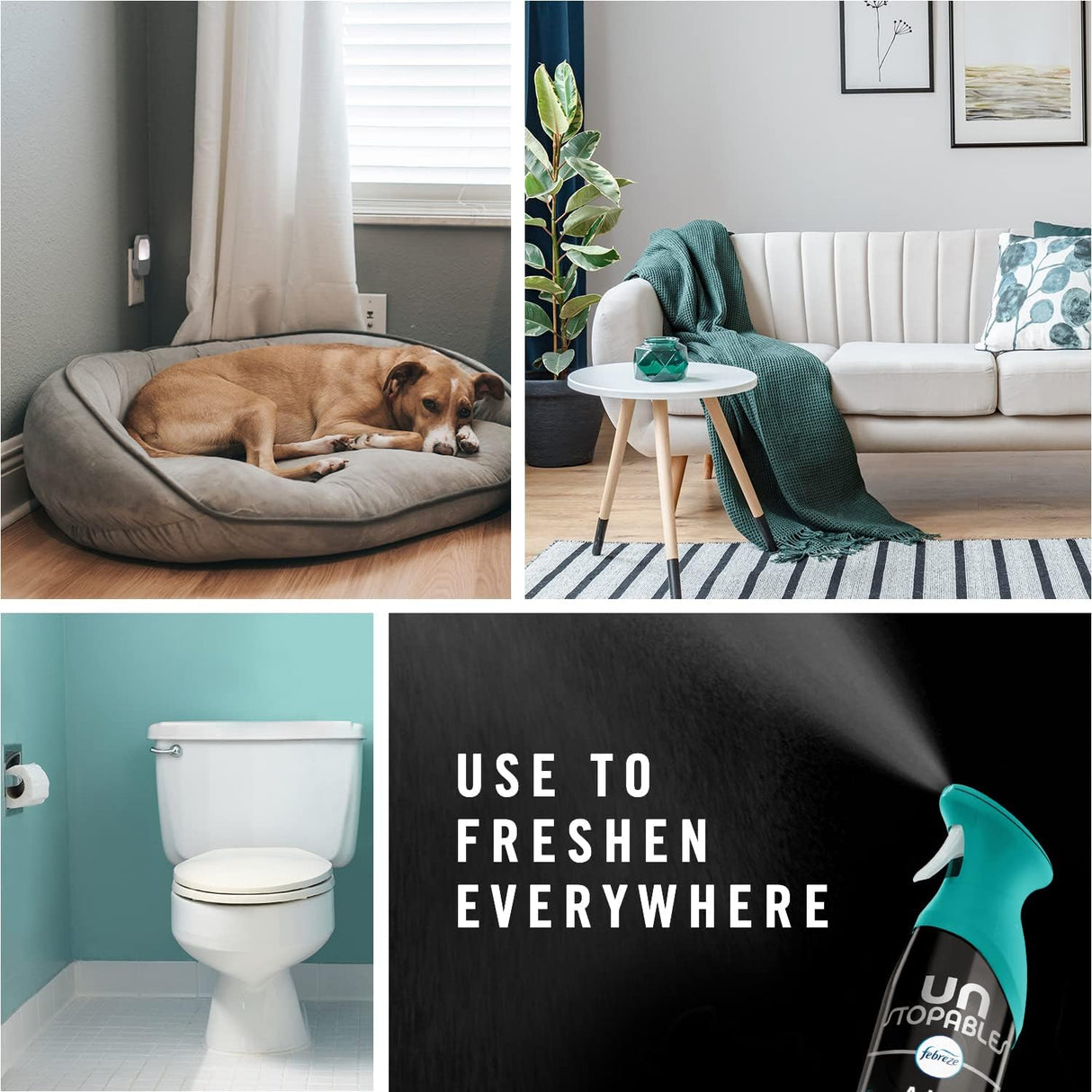 معطر الهواء فيبريز أنستوبابلز مزيل الروائح برائحة منعشة، 8.8 اونصة سائلة