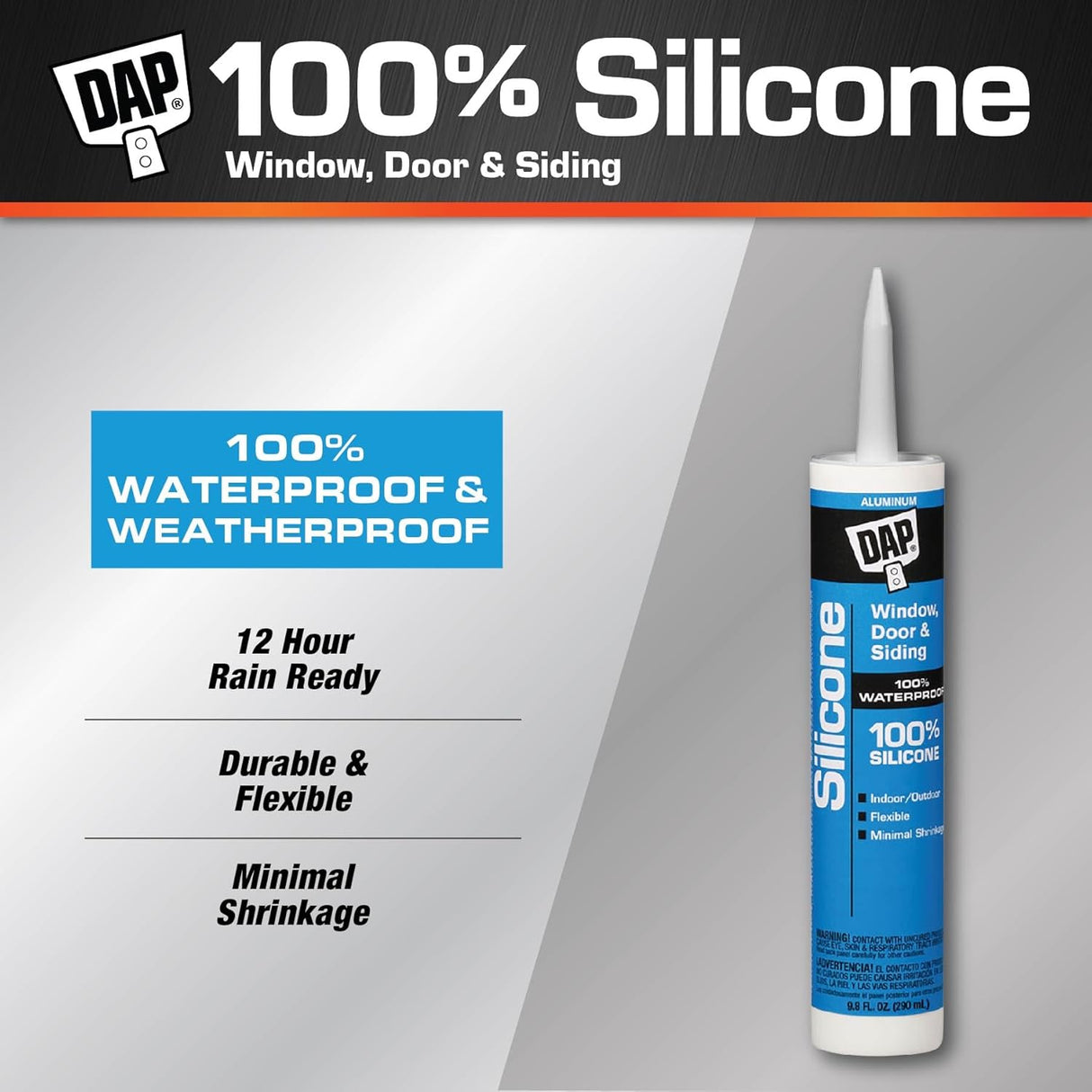 Dab Glue Premium Silicone Multi-Purpose Sealant, White, 2.8 oz