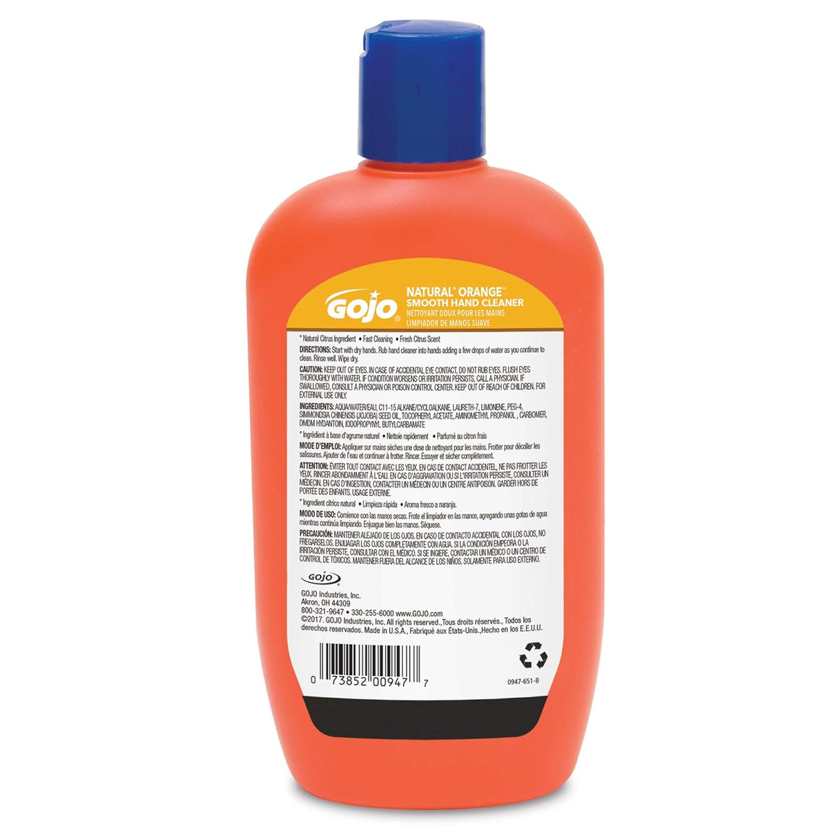 منظف اليدين الناعم بالبرتقال الطبيعي من جوجو - 414 مل