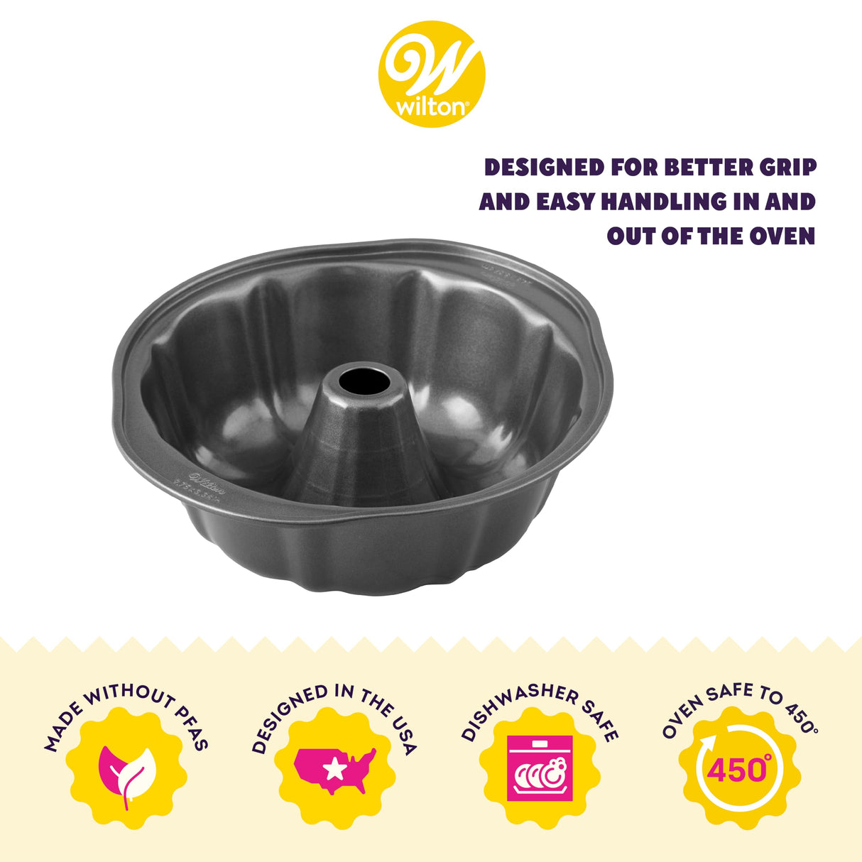 Wilton Perfect Results Non-Stick Fluted Tube Pan, 9-Inch