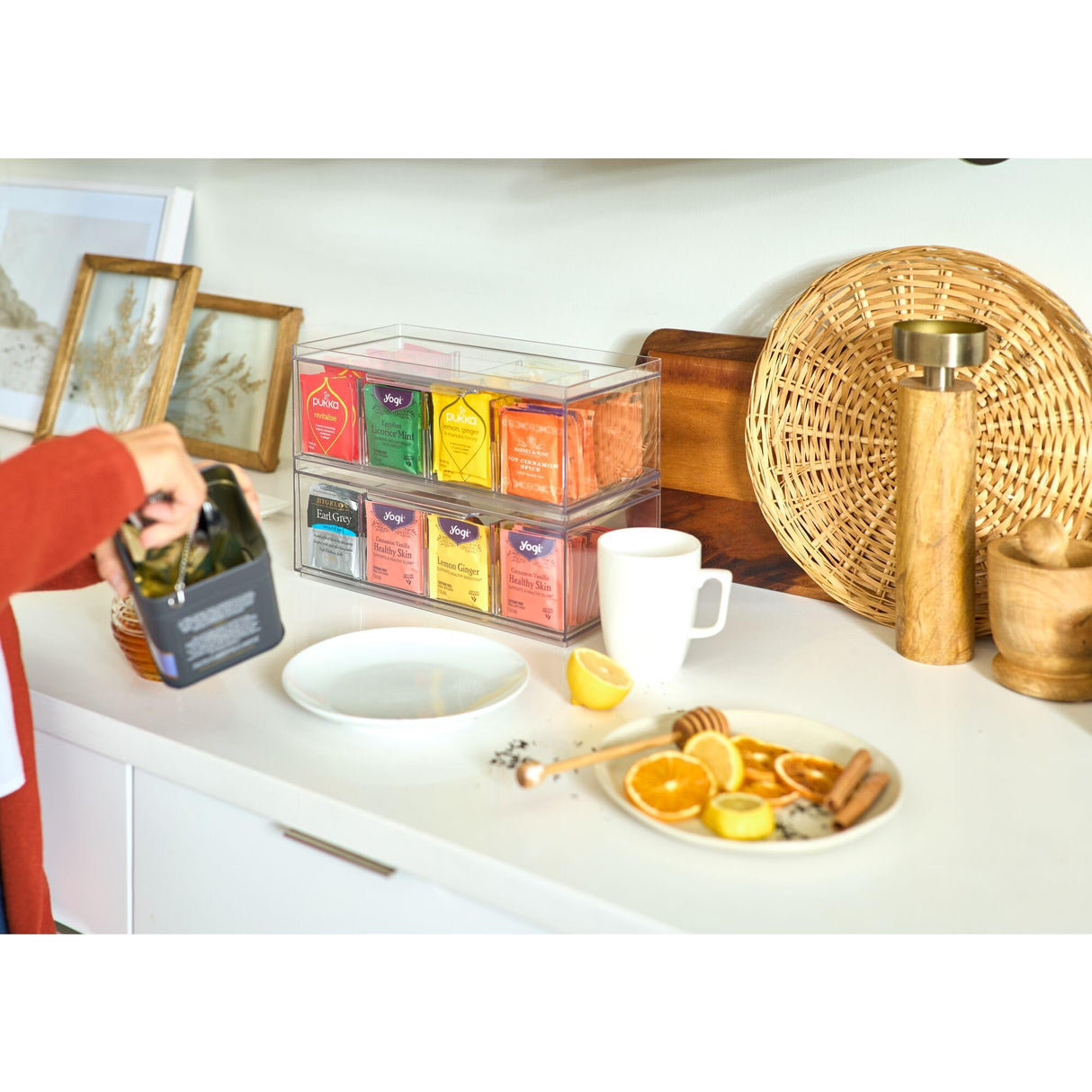 RPET Crisp Tea Storage Organizer Clear