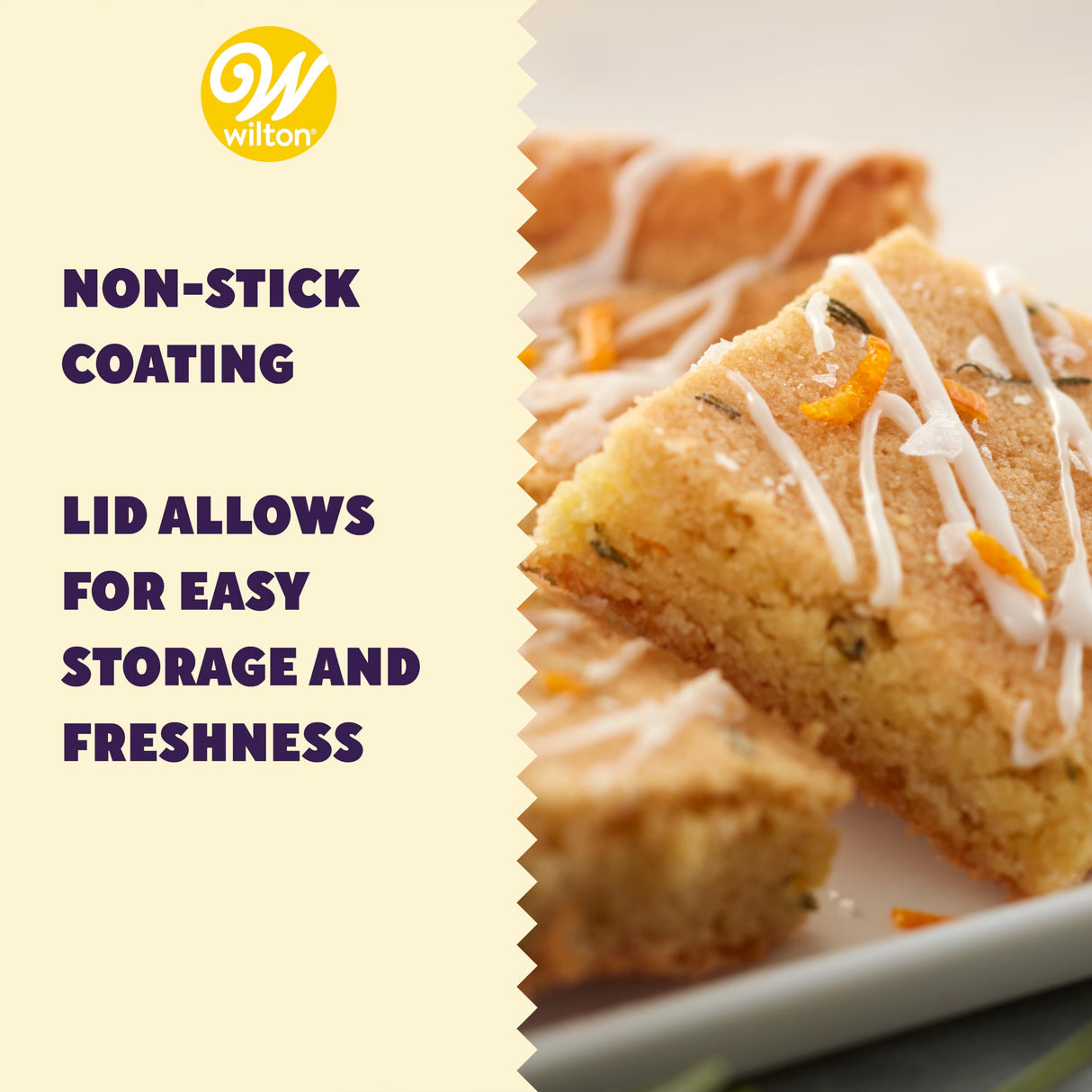 قالب خبز مستطيل بغطاء ريسيبي رايت غير لاصق من ويلتون ، مقاس 9 × 13 بوصة، فضي