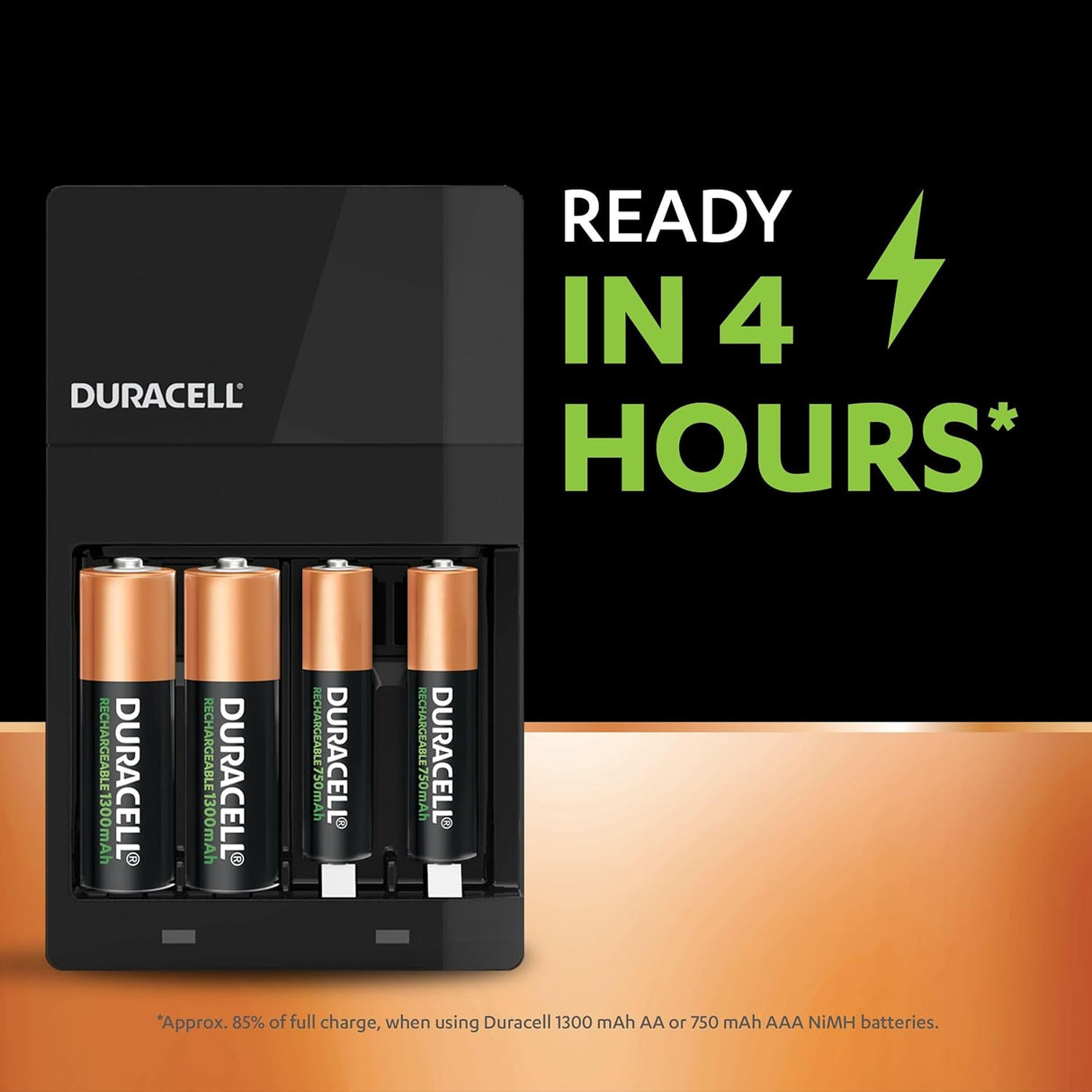 DURACELL BATTERY CHARGER 4 Hours