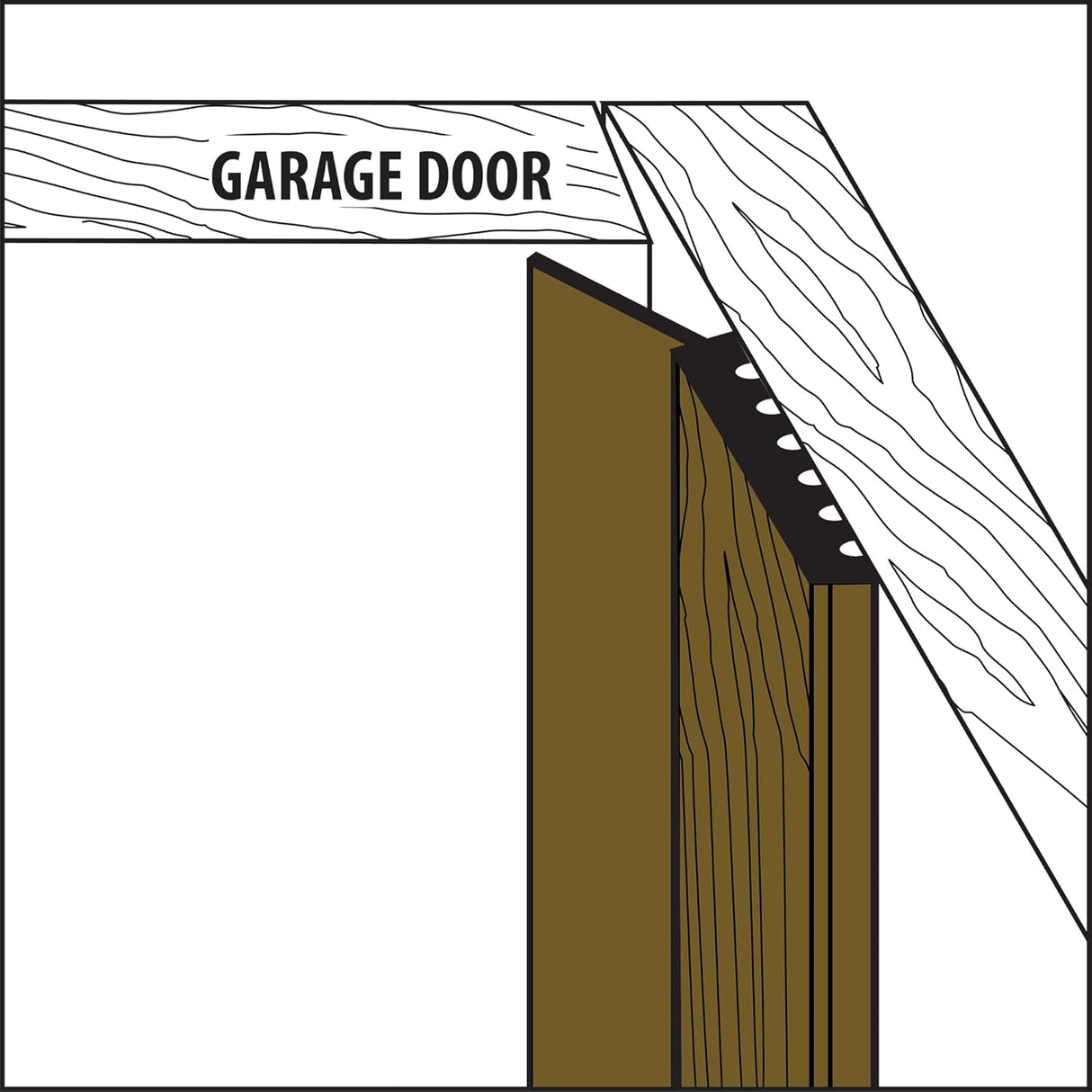 سدادة فينيل فروست كينج لأبواب المرآب، أبيض، 7 أقدام طول × 3 بوصات