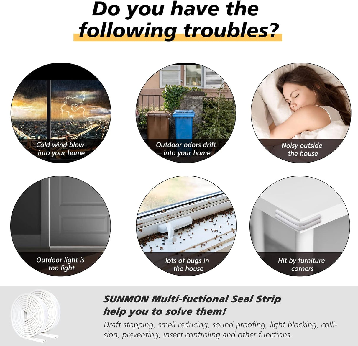 شريط عازل فروست كينج من الفوم عالي الكثافة ذاتي اللصق مقاس 3/4 × 5/16 بوصة × 10 قدم، ابيض