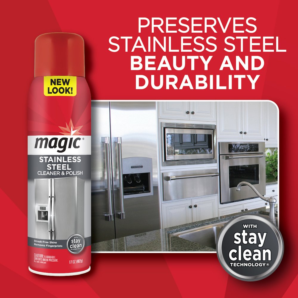 Magic Stainless Steel Cleaner & Polish Spray, 17 oz