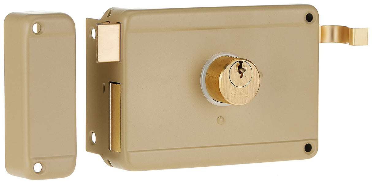 Yale Electric Rim Lock with Dimple Key, 60mm - Gold