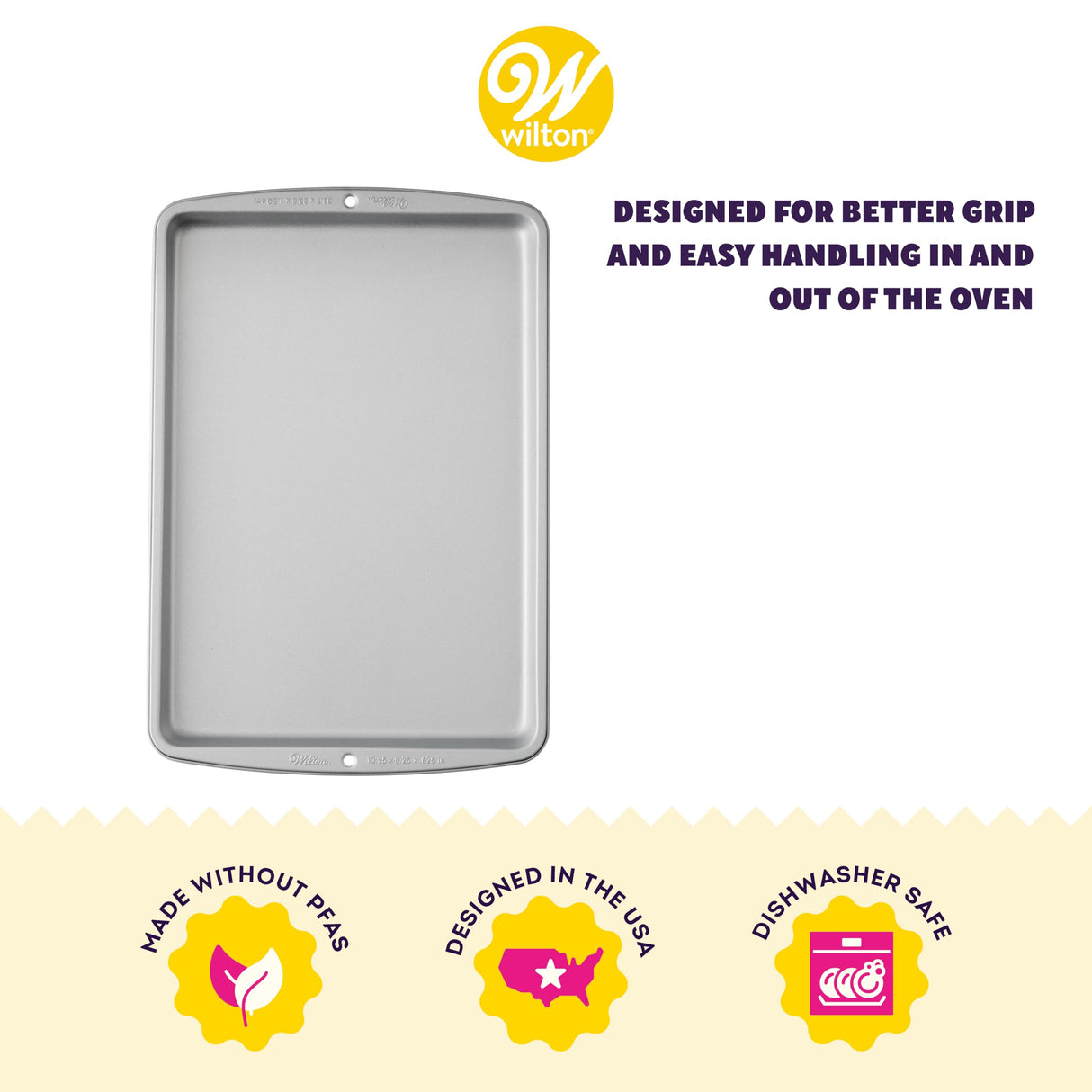 Wilton Recipe Right Small Non-Stick Baking Sheet, 13.2 x 9.25-Inch