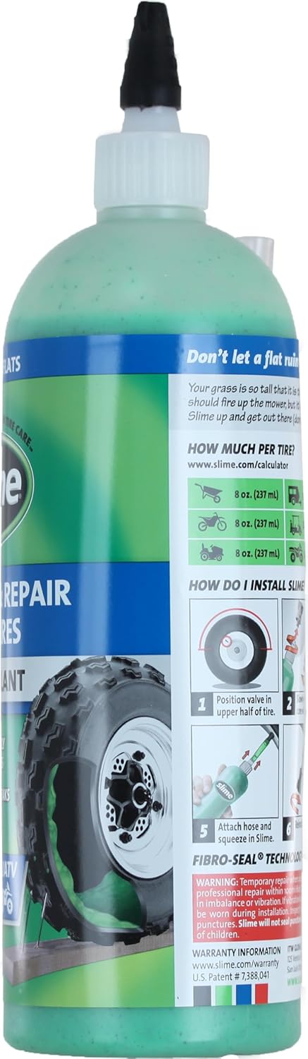 Slime Tire Sealant for Flat Tire Puncture Repair