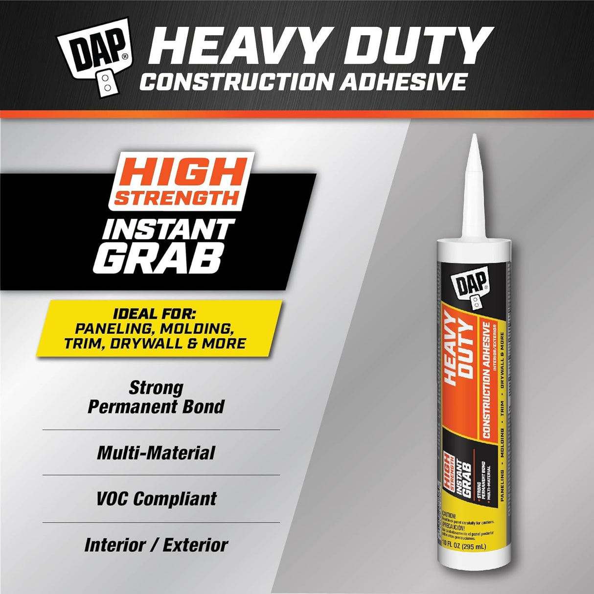 Dab Glue Heavy Duty Construction Adhesive, Ivory White, 10 oz