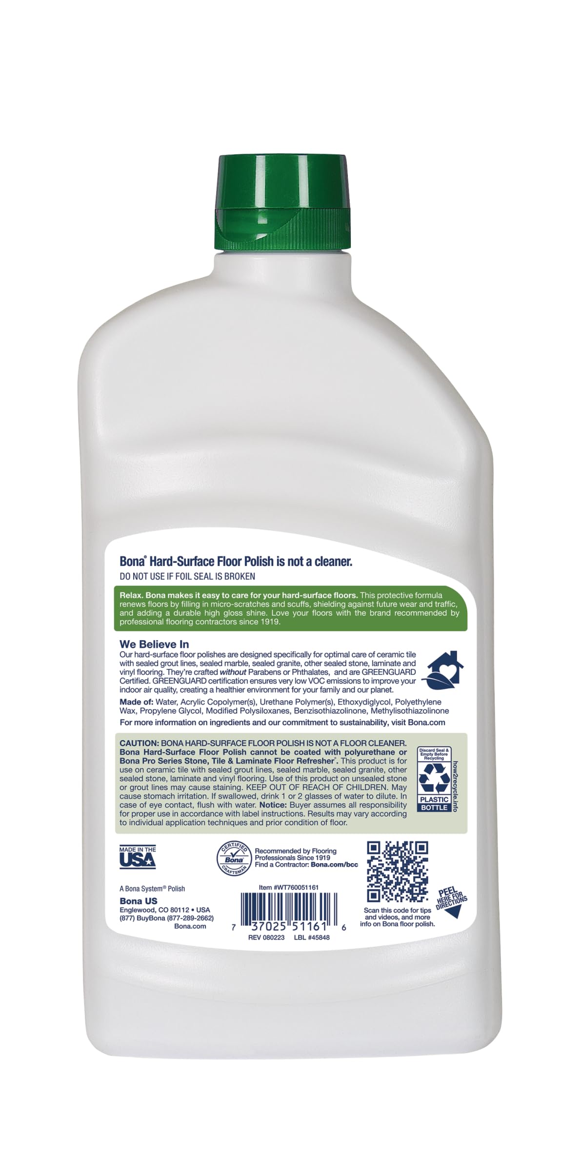 ملمع الأرضيات الصلبة عالي اللمعان من بونا، 32 أونصة