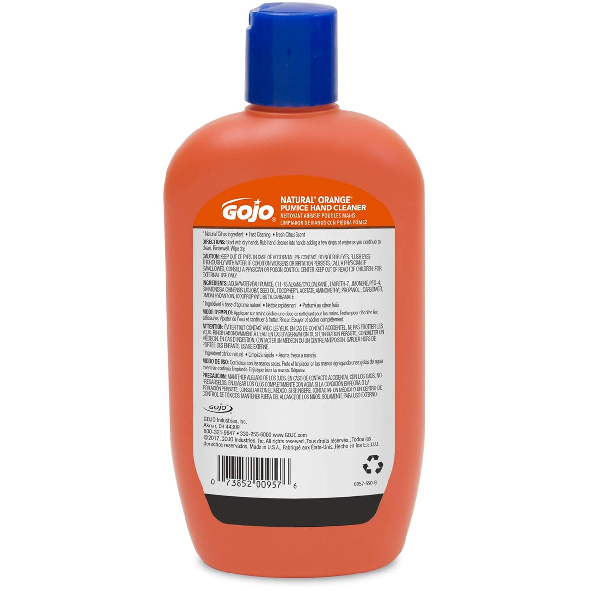 منظف اليدين بوميك بالبرتقال الطبيعي من جوجو - 414 مل