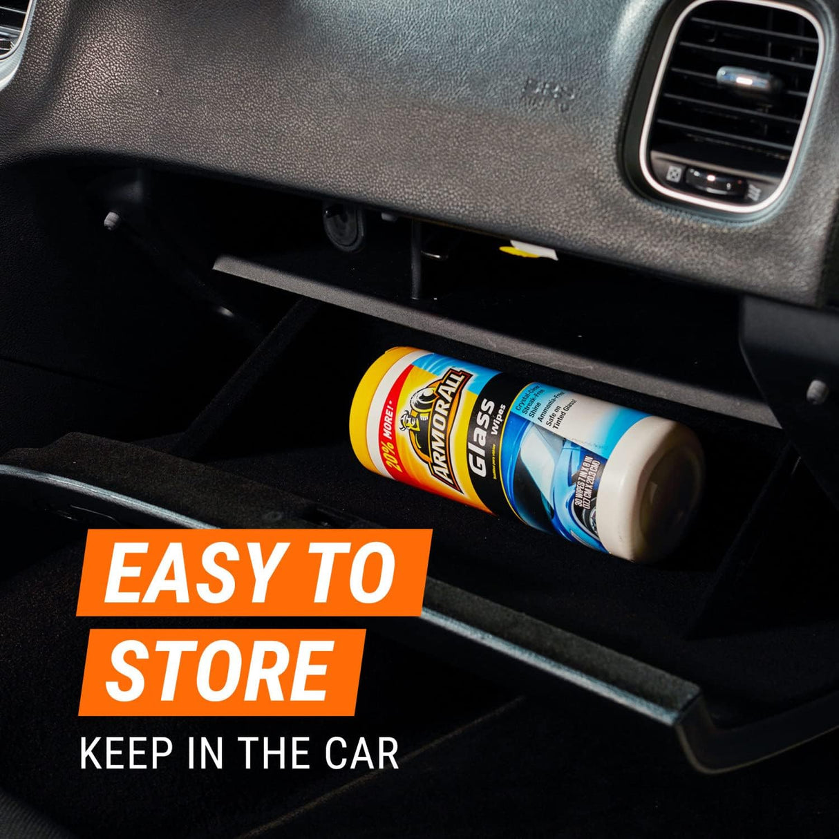 مناديل مبللة لتنظيف الزجاج الداخلي للسيارة من ارمور اول - 30 قطعة