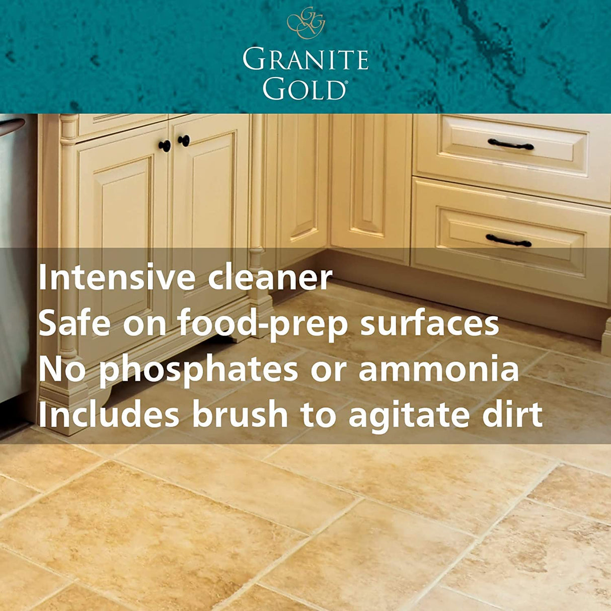 Granite Gold Grout Cleaner Spray with Brush, 24 oz
