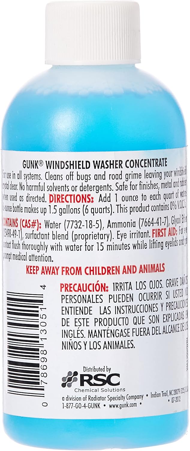 GUNK WINDSHIELD WASHER 117 ml
