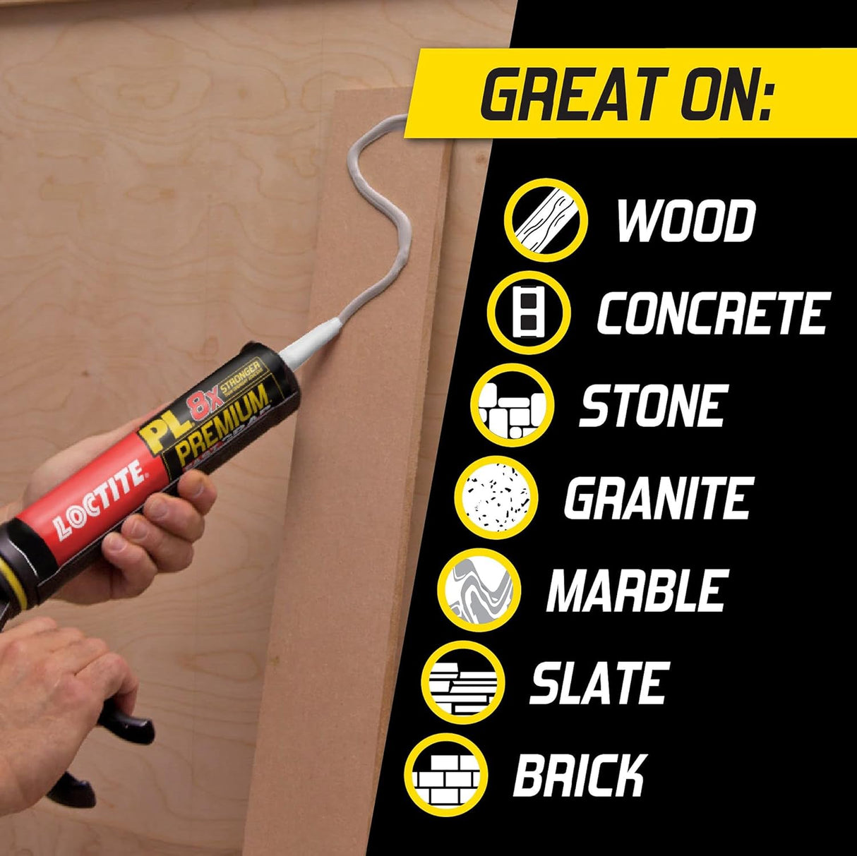 Loctite Polyurethane Fast Setting Construction Adhesive, 10 oz.