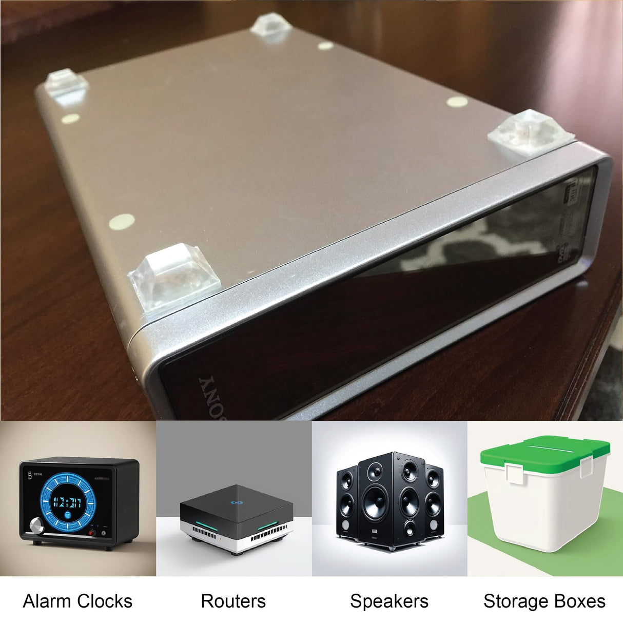 وسادات مصدات لاصقة من ترو جارد ، عبوة من 9 قطع ، مقاس 1/2 بوصة، شفافة