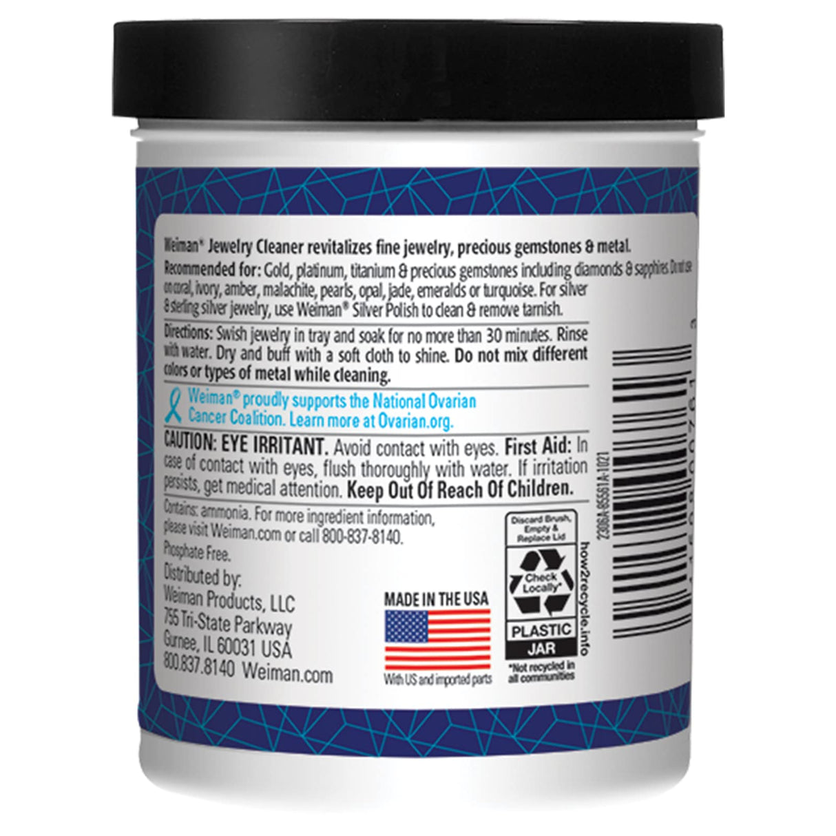 Weiman Fine Jewelry Liquid Cleaner with Cleaning Brush, 6 oz