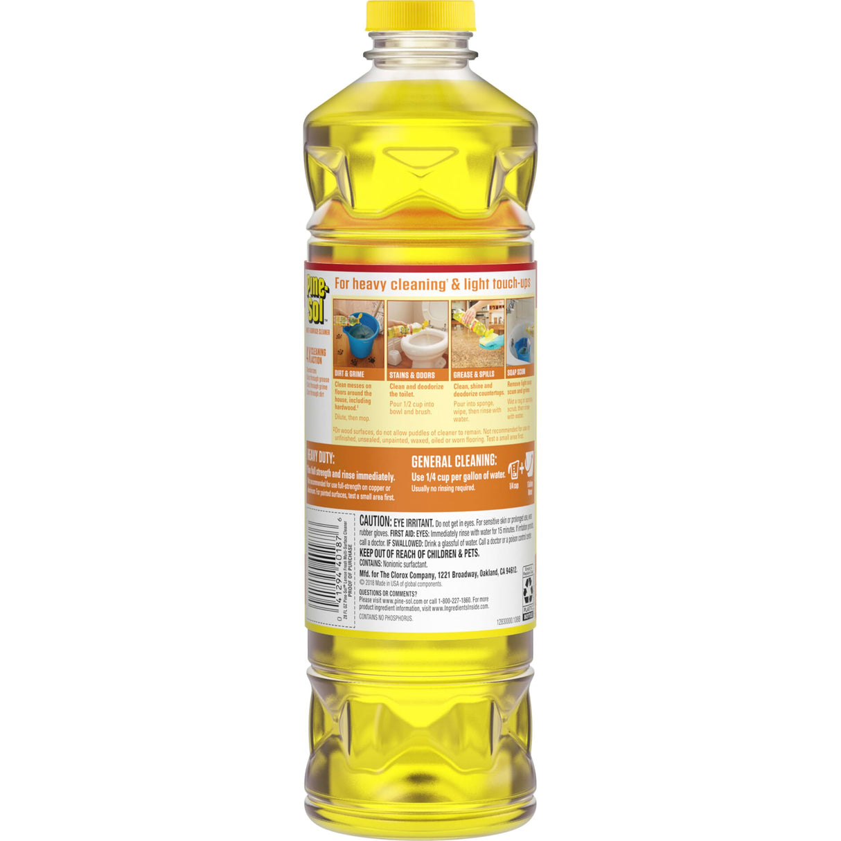 منظف باين سول بقوة التنظيف المحسنة 4X متعدد الاستخدامات برائحة الليمون المنعشة، بحجم 828 مل