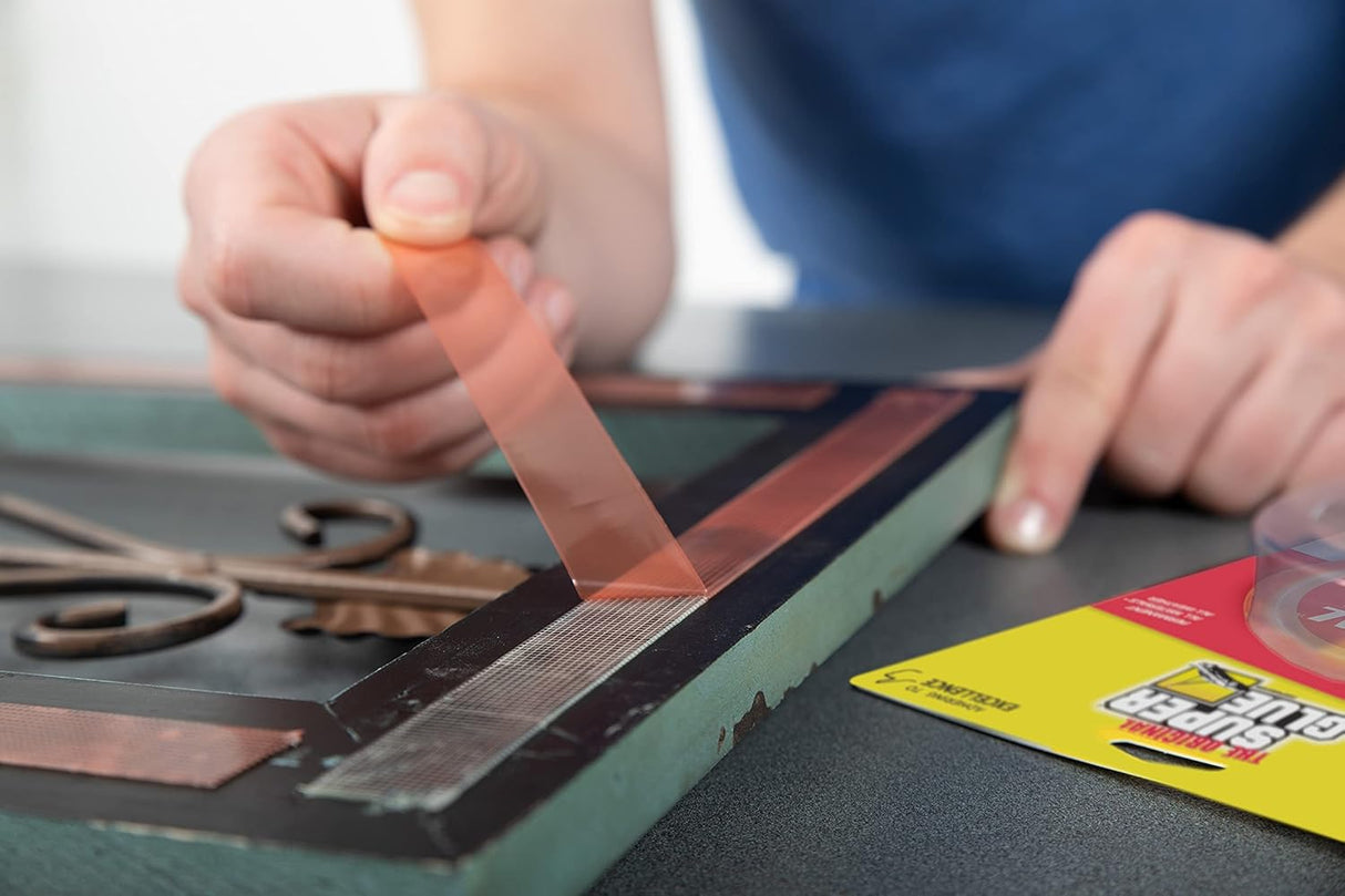 Super Glue Total Tape Double Sided Tape, Red, 0.75" x 98"