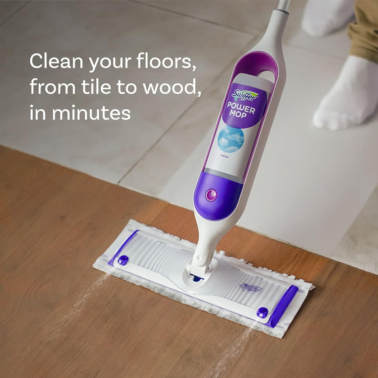 Swiffer Power Mop Floor Cleaning Solution, Lavender Scent, 25.3 oz