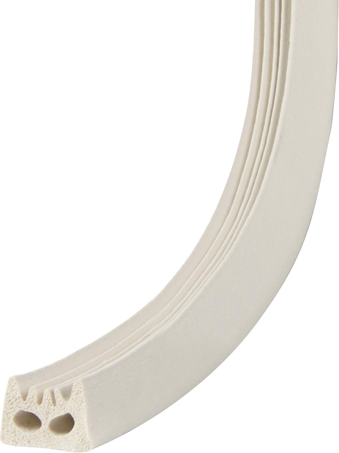 شريط عازل فروست كينج مطاطي ذاتي اللصق مقاس 3/8 × 7/32 بوصة × 17 قدم، ابيض