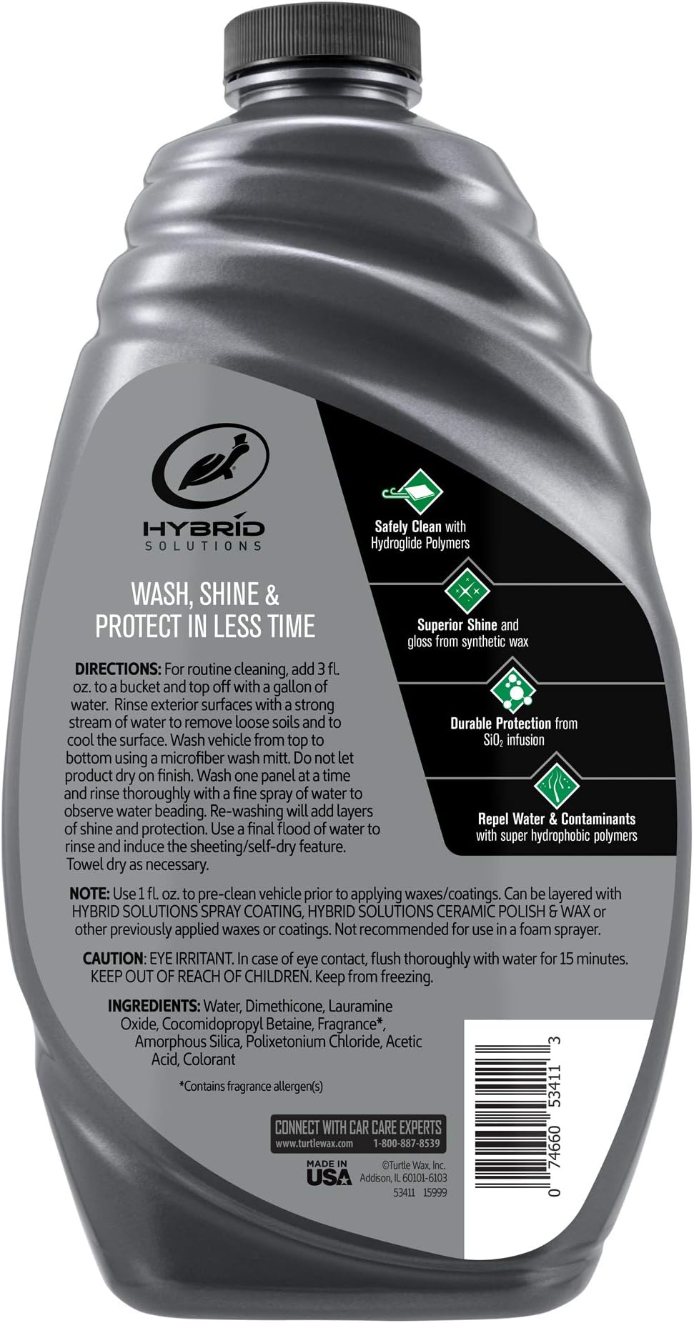 سائل شمع وغسيل السيارات سيراميك هايبرد سوليوشنز من تيرتل واكس - 1.42 لتر