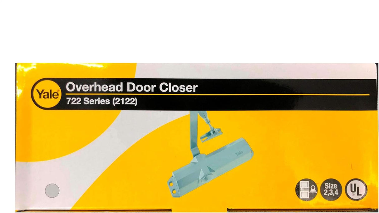 Yale 722 Series Overhead Door Lock, for 80kg Door, Door Width 1100mm - Silver